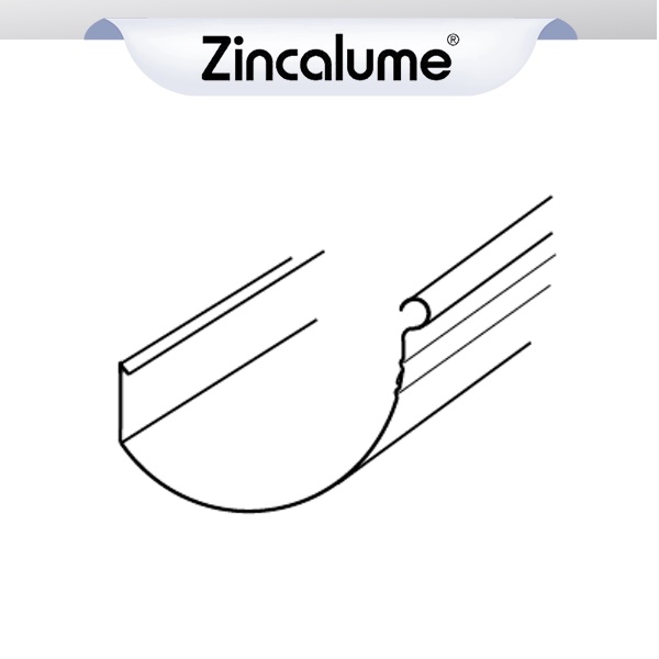 ZINCALUME® Flat Back Half Round Gutter 150mm logo