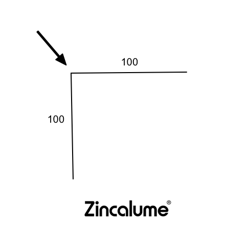 Right Angle Flashing 100 x 100 ZINCALUME® logo