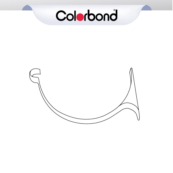 COLORBOND® External Half Round Gutter Bracket logo