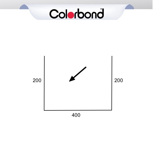 Box Gutter - 200 x 400 x 200 COLORBOND logo