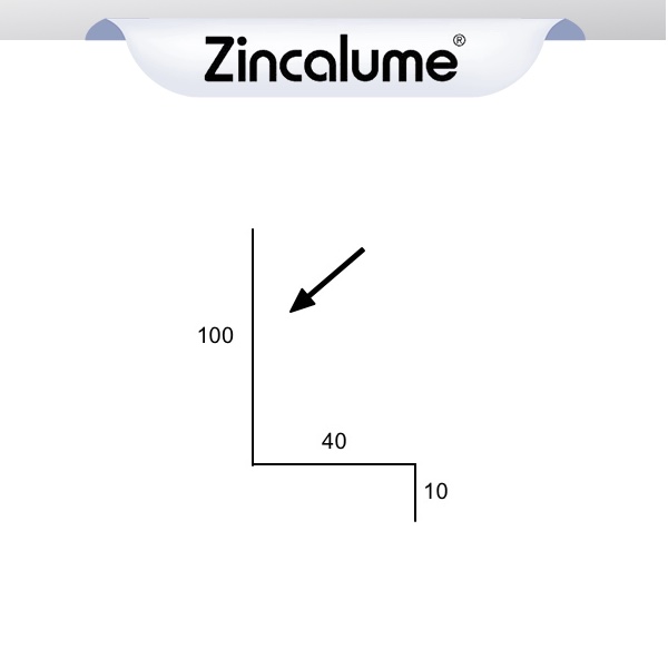 "Z" Window Flashing - (100x40x10) ZINCALUME® logo