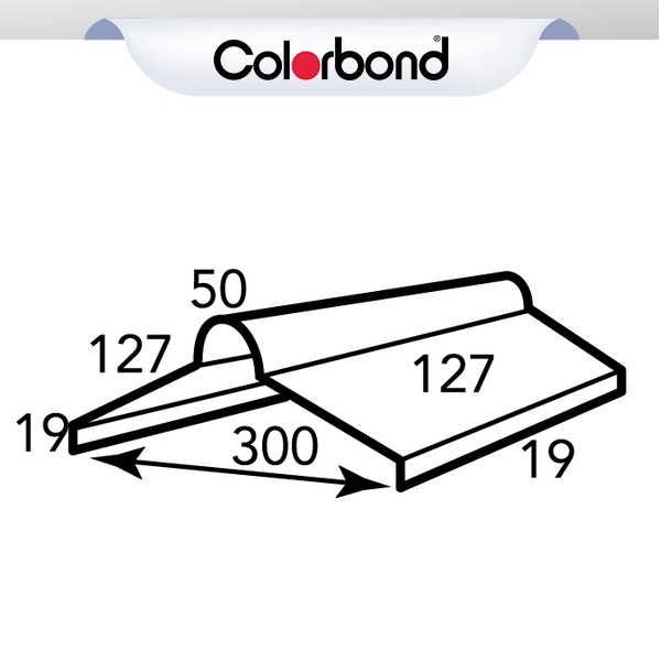 COLORBOND® Roll Top Ridge Capping .42 BMT logo