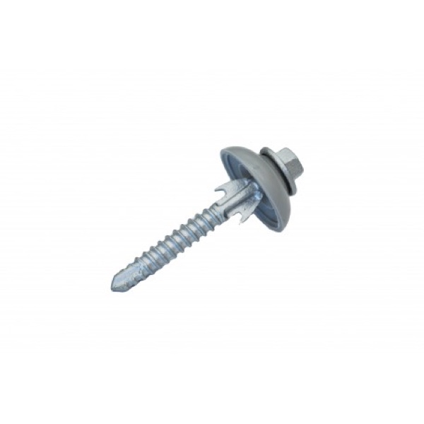 Clearfix Self Cutting Polycarbonate Roofing Screw & Dome Seal 14 x 50