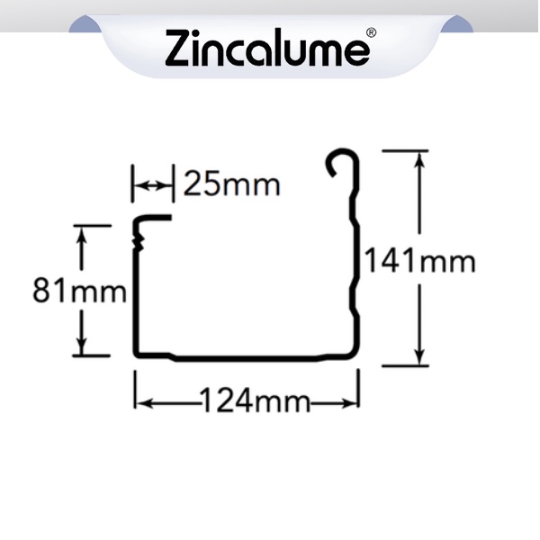 ZINCALUME® Sheerline Gutter logo