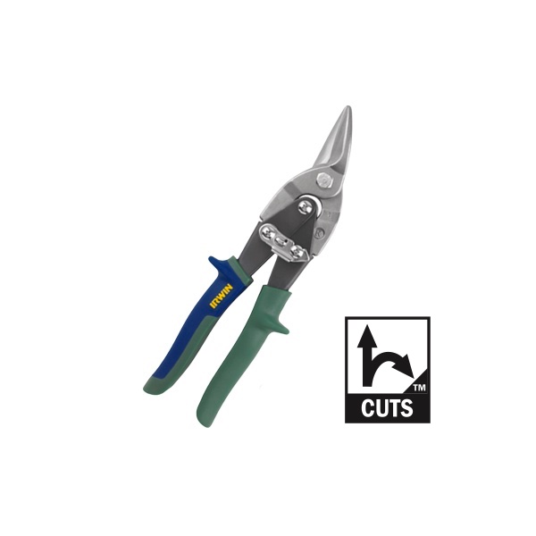 Green metal roofing tin snips for precise cutting