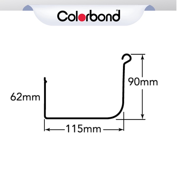 COLORBOND® Quad Gutter 115mm Hi Front logo