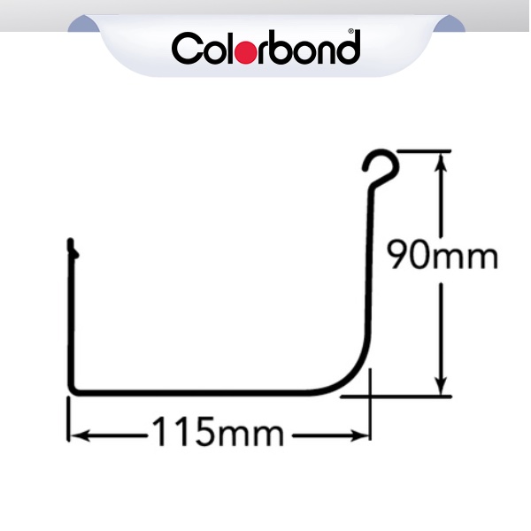 COLORBOND® Quad Gutter 115mm Hi Front logo