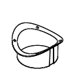 90mm Round Nozzle suit Half Round Gutter PVC logo