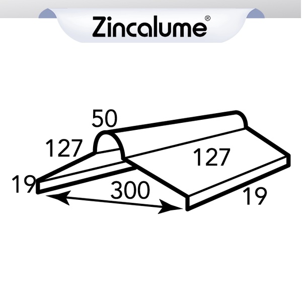 ZINCALUME® Roll Top Ridge Capping .42 BMT logo