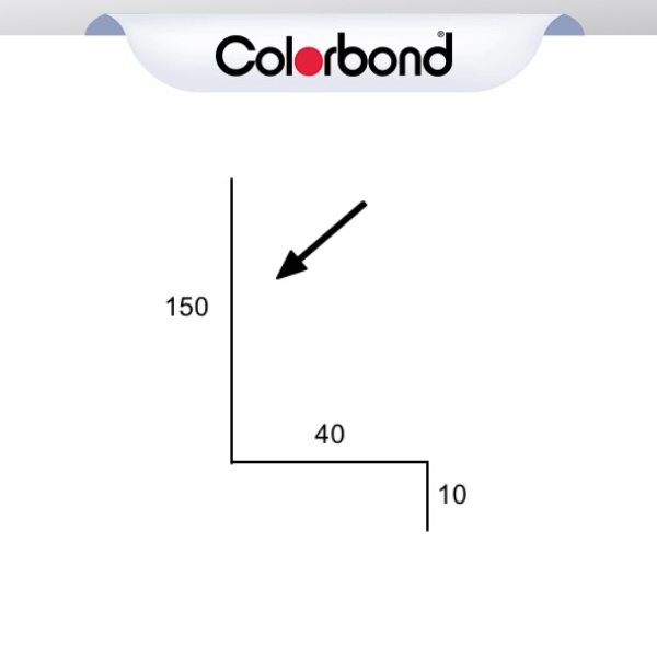 Window Flashing - (150x40x10) COLORBOND® logo