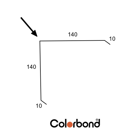 Corner Capping 140 COLORBOND