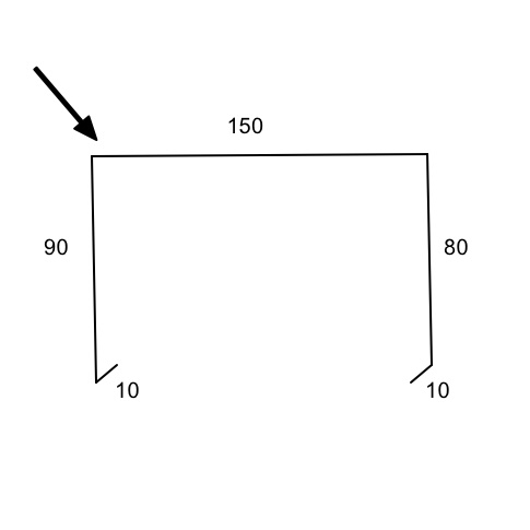 Parapet Capping 150mm - (10x90x150x80x10) COLORBOND® or ZINCALUME® logo