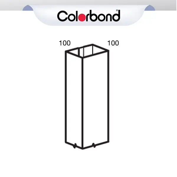 COLORBOND® Downpipe – 100 x 100mm 1800mm logo