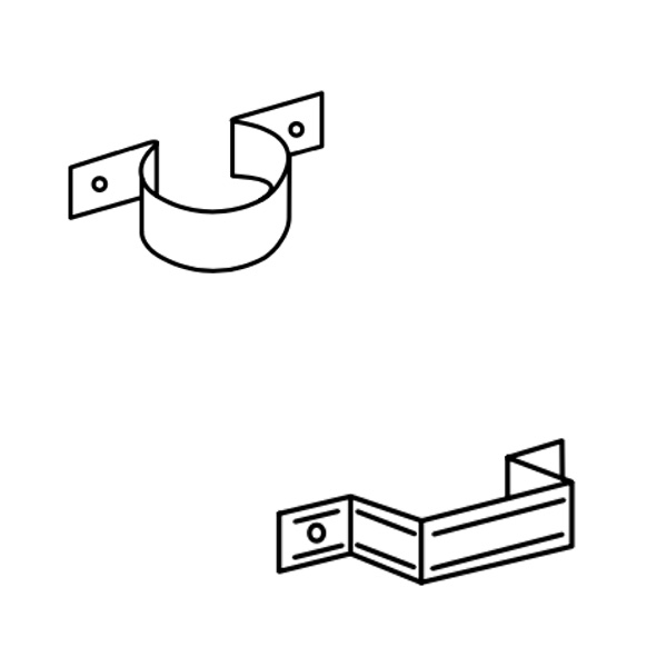 Downpipe Clips COLORBOND® or ZINCALUME® logo