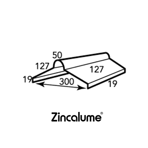 Zincalume Roll top ridge metal roofing