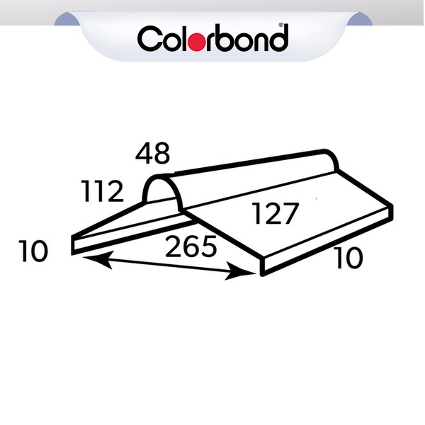 COLORBOND® Roll Top Ridge Capping .42 BMT logo
