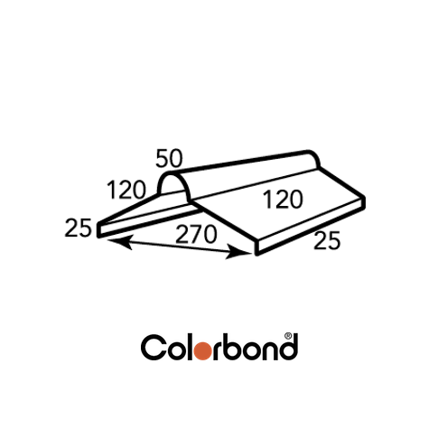 COLORBOND® Roll Top Ridge Capping .40 BMT logo